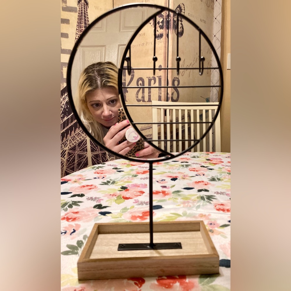 Moon jewelry/necklace holder and stand